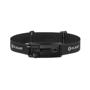 Black Olight Perun 3 Mini headband with adjustable strap and mounting bracket