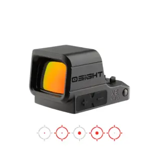 Black Olight Osight XE AMRS enclosed red dot sight with red reticle