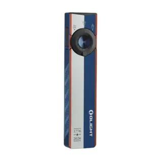 Olight ArkPro Liberty Lines red white and blue flashlight front view