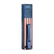 Rear of Olight ArkPro Liberty Lines flashlight with stars stripes and pocket clip