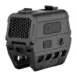 Olight Osight R with the honeycomb anti-reflective device fitted over the front lens