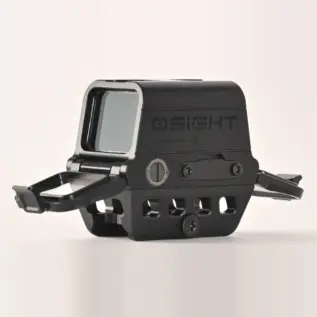 Olight Osight R rifle red dot sight with open protective lens covers