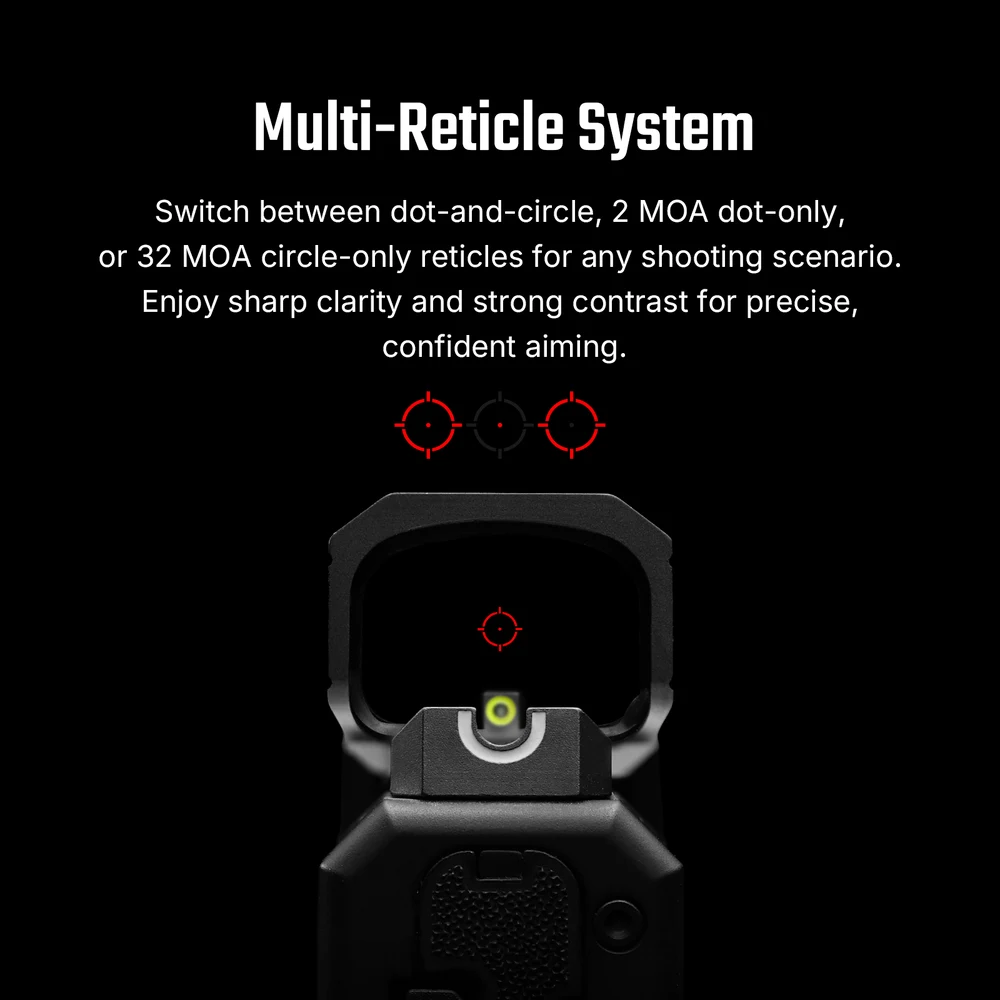 Olight Osight SE DPP Enclosed Red Dot Sight 2 Olight Osight SE DPP multi-reticle system