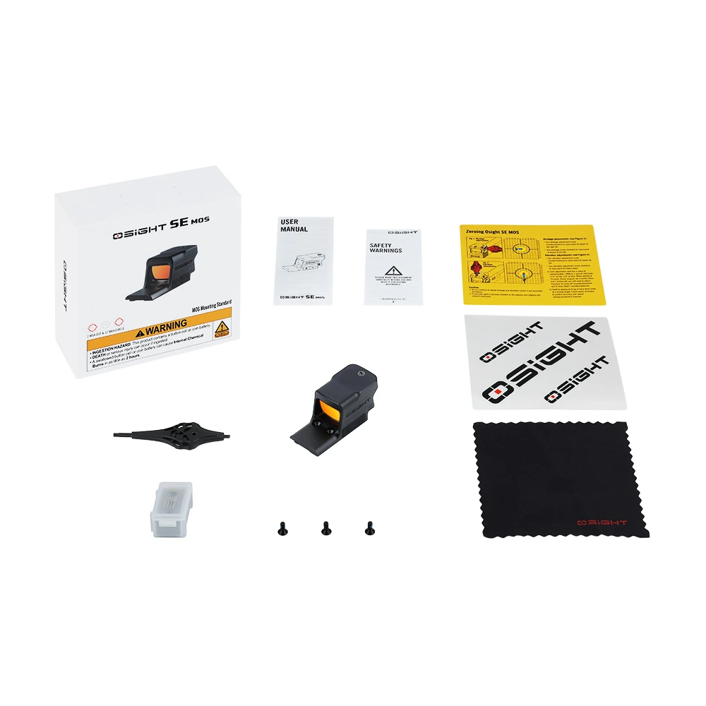 Olight Osight SE MOS Direct-Mount Enclosed Red Dot Sight 4 Olight Osight SE MOS box contents