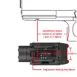 Olight PL-3R adjustable rail-fit dimension diagram