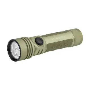 Olight Seeker Ultra olive green flashlight on a white background