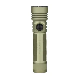 Olight Seeker Ultra Olive Green Front View Front view of the Olight Seeker Ultra olive green flashlight