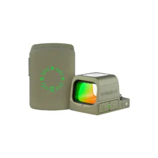 Olight Olive Green Osight S reflex sight with magnetic charging cover.