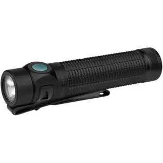Olight South Africa Homepage — 2026 Candidate 1 Olight Baton 4 Pro Black flashlight - angled view of black cylindrical flashlight with textured grip and pocket clip