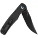 Olight Chital Folding Knife - open folding knife with black blade textured dark handle and blue pivot