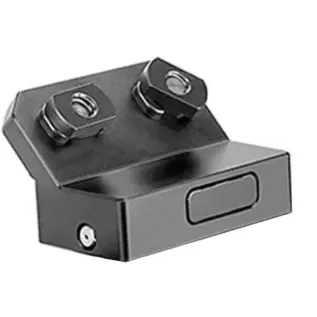 Olight Odin M-Lok Adapter - angled view of black mounting adapter with two fasteners