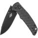 Olight Oknife Rubato 3 Folding Knife – Gunmetal - partly open black folding knife with textured handle