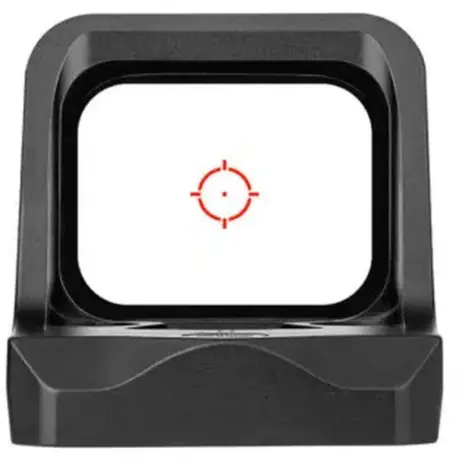 Olight Osight C 3 MOA Red Dot Sight - view through the window showing the red reticle Olight Osight C 3 MOA Red Dot Sight - view through the window showing the red reticle
