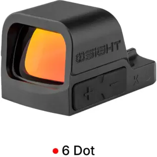 Olight South Africa Homepage — 2026 Candidate 18 Olight Osight K 6 MOA Red Dot Sight - angled front view with the 6 MOA dot illustration