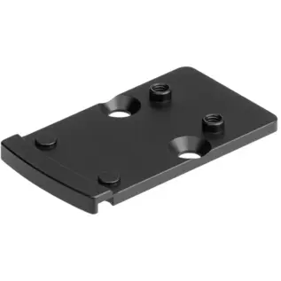 Olight Osight RMR to RMSc adapter plate - black adapter plate with mounting holes and raised locating posts