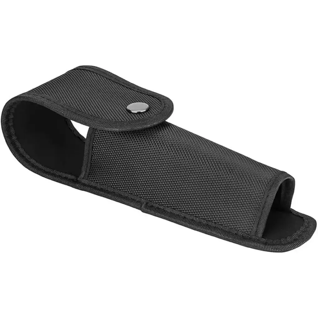 Olight Warrior X Turbo Holster - open black fabric holster with fastening flap