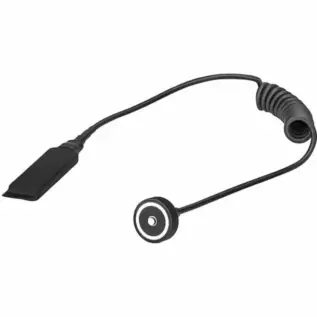 Olight RWX Warrior X and Javelot Pro Magnetic Remote Pressure Switch - coiled cable connecting flat pressure pad and round magnetic connector