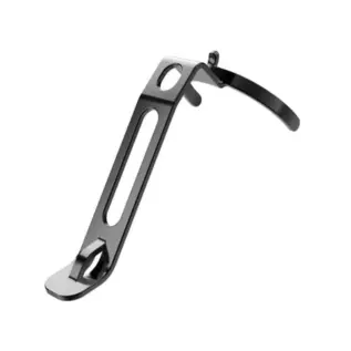 Olight Warrior X Turbo / Pro Clip - black metal clip with curved collar and slotted sides