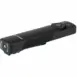 Olight Arkfeld 1000 Lumen Flashlight With UV - angled view of black rectangular flashlight with blue pocket clip