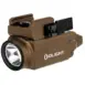 Olight Baldr S Weapon Light - tan compact weapon light with mounting rail clamp