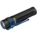 Olight Baton 3 Pro Max 2500 Lumen Flashlight - angled view of black flashlight with blue bezel side button and pocket clip