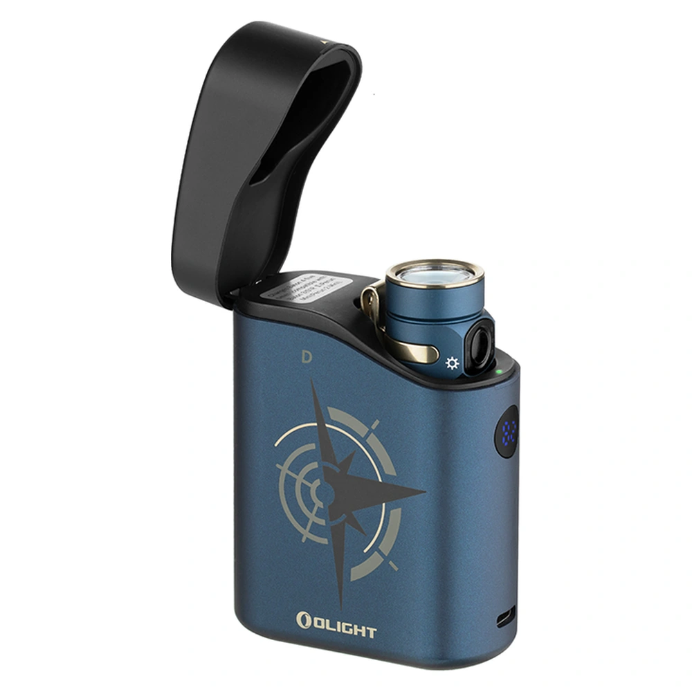 Olight Baton 4 Premium Guidance 1300 Lumen Flashlight Kit 1 Olight Baton 4 Premium Guidance 1300 Lumen Flashlight Kit - open charging case with torch