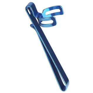Olight i5R / i5T / i5T Plus Belt Clip - blue metal pocket clip with slotted curved collar