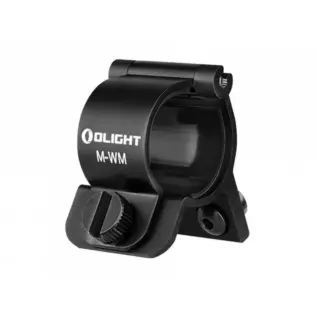 Olight M-WM M-LOK Flashlight Mount - black flashlight mount with clamp and adjustment screw