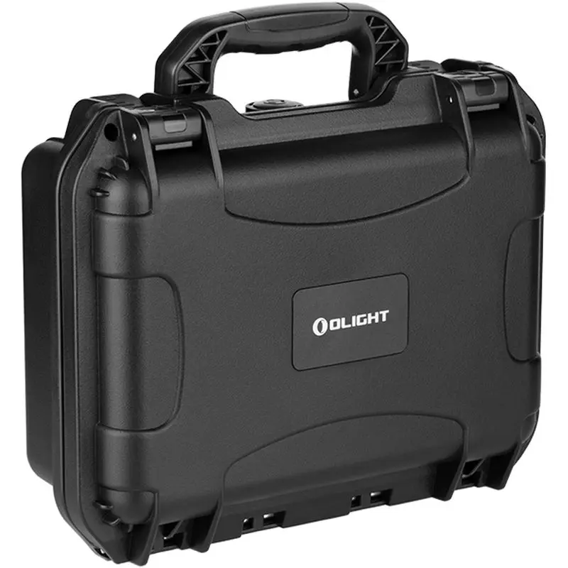 Olight Marauder Mini Storage Case - closed black hard storage case with handle and Olight badge