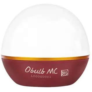 Olight Obulb MC Lantern - white globe light with red base and gold band