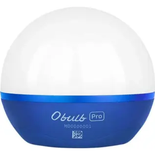 Olight Obulb Pro Lantern - white globe light with blue base and blue band