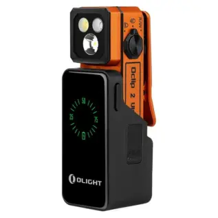 Olight Oclip 2 Ultra Premium 580 Lumen Clip Light with Charging Dock - Amber Orange - product view 0