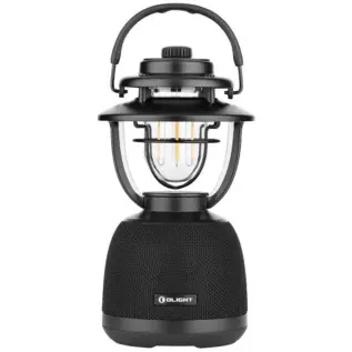 Olight Olantern Music Rechargeable LED Lantern - black lantern and speaker with carrying handle
