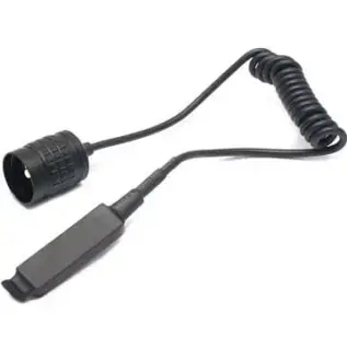 Olight RM22 Pressure Switch - coiled cable connecting flat pressure pad and cylindrical tailcap