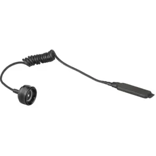 Olight ROD Remote Pressure Switch - coiled cable with flat pressure pad and round magnetic connector