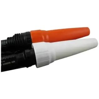 Olight TW20 Traffic Wand - orange and white traffic wands fitted to black flashlights