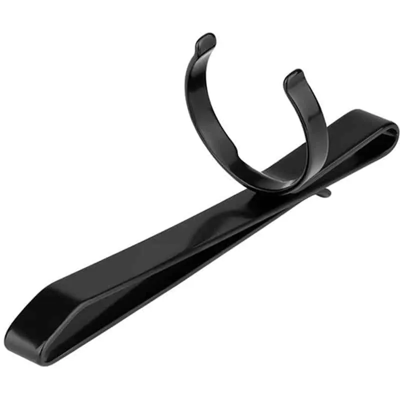 Olight Warrior 3S Clip - black pocket clip with curved open collar