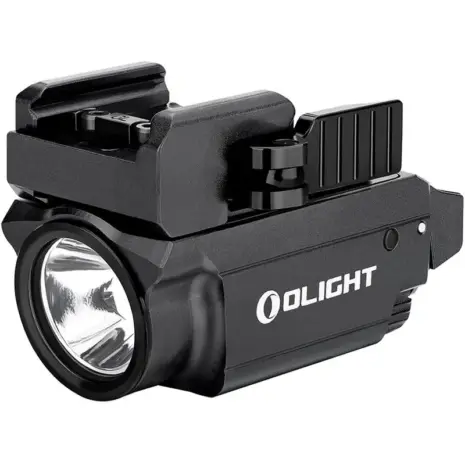 Olight Baldr RL Mini Weapon Light - Black - black compact light with mounting rail and Olight lettering Olight Baldr RL Mini Weapon Light - Black - black compact light with mounting rail and Olight lettering