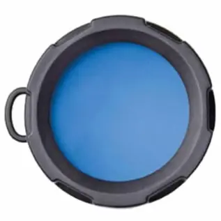Olight FSR51 X-Large Filter - Blue - round blue filter in black rim with side loop