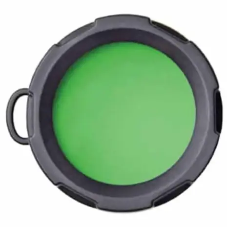 Olight FSR51 X-Large Filter - Green - round green filter in black rim with side loop