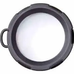 Olight DM10 X-Small Filter - White - round black-rimmed white diffuser filter with side loop