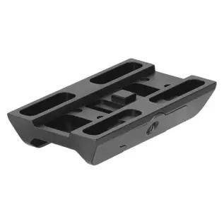 Osight ORL-121 low mount - angled view of black rectangular mount with recessed slots