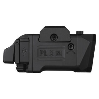 Olight PL X GL Matte Black rail light – side view
